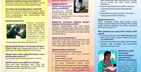Persalinan Tanpa Nyeri (Intrapartum Labour Analgesia / ILA 2)